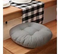 Morbuy Cuscini per Sedia Tondo, Moderno Cuscini Tatami Tinta Unita Morbido Traspirante Cuscino Sedia Supporti Lombari per Cucina Ufficio Sedia da Pranzo (45cm,Grigio Scuro)