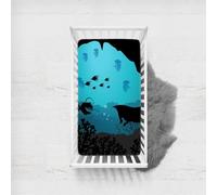 Morbuy Il Mondo Sottomarino Lenzuola con Angoli per Lettino, Morbido Lenzuola da Lettino, Lenzuola Navicella con Angoli Elasticizzati Lenzuola Culla per Bambine e Ragazzi (Polpo,90x45cm)