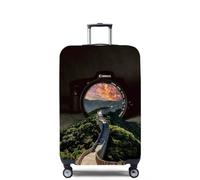 Morbuy Lavabile Copri Valigia, Elastic Proteggi Copertura per Valigie, Custodia Bagaglio da Viaggio Copertura Valigia per 18-32 Pollici per Bagagli da Viaggio (Mura della città,L)