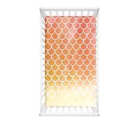 Morbuy Lenzuola con Angoli per Lettino, Scaglie Colorate Morbido Lenzuola da Lettino, Lenzuola Navicella con Angoli Elasticizzati Lenzuola per Culla per Bambine e Ragazzi (120x60cm,Arancia)