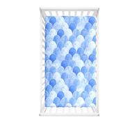 Morbuy Lenzuola con Angoli per Lettino, Scaglie Colorate Morbido Lenzuola da Lettino, Lenzuola Navicella con Angoli Elasticizzati Lenzuola per Culla per Bambine e Ragazzi (75x30cm,Blu)