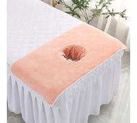 Morbuy Lenzuolo per Lettino da Massaggio Spa con Foro per Il Viso in Morbido Microfibra Riutilizzabile Lavabili 2 Pezzi Copertura Protettiva per Lettino da Massaggio (40x80cm,Arancione Chiaro)