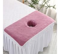 Morbuy Lenzuolo per Lettino da Massaggio Spa con Foro per Il Viso in Morbido Microfibra Riutilizzabile Lavabili 2 Pezzi Copertura Protettiva per Lettino da Massaggio (40x80cm,Rosa Viola)