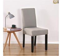 Morbuy Moderno Minimalismo Coprisedie in Spandex, Fodera per Sedia Tinta Unita con Schienale per Sala Pranzo Hotel Banchetto Party Decor, Lavabile e Sfoderabile (Grigio Fumo,4 Pezzi)