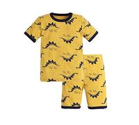 Morbuy Pigiama Bambino Corto Ragazzino, Ragazza Completi Estivi 100% Cotone con Maglietta Simpatici Animali Stampa E Pantaloncini, Set Pigiami Corti Bimbo per 3-8 Anni (Dinosauro Giallo,5T/110)