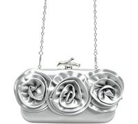 Morbuy Pochette Clutch Donna Cerimonia Elegante Strass (Argento)