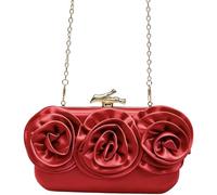 Morbuy Pochette Clutch Donna Cerimonia Elegante Strass (Borgogna)