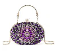 Morbuy Pochette Clutch Donna Cerimonia Elegante Strass | Borsa da Cerimonia Clutch Bag Borsetta con Catena Rimovibile per Matrimoni Feste Cocktail Party Sposa Ballo di Fine Anno