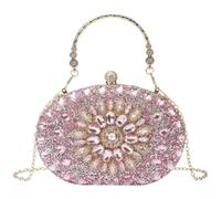 Morbuy Pochette Clutch Donna Cerimonia Elegante Strass | Borsa da Cerimonia Clutch Bag Borsetta con Catena Rimovibile per Matrimoni Feste Cocktail Party Sposa Ballo di Fine Anno