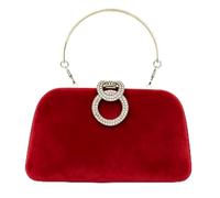 Morbuy Pochette Clutch Donna Cerimonia Elegante Strass | Borsa da Cerimonia Velluto Clutch Bag Borsetta con Catena Rimovibile per Matrimoni Feste Cocktail Sposa Ballo di Fine Anno
