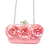 Morbuy Pochette Clutch Donna Cerimonia Elegante Strass (Rosa)