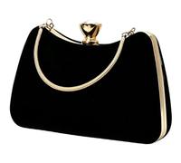 Morbuy Pochette Clutch Donna Cerimonia Elegante Velluto | Borsa da Cerimonia Strass Clutch Bag Borsetta con Catena Rimovibile per Matrimoni Feste Cocktail Sposa Ballo di Fine Anno