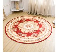 Morbuy Rotonda Tappeto Salotto Cucina Bagno Bambini Camera da Letto Yoga, Moderno Boemia Jacquard Stampa Soggiorno Antiscivolo Tappeti Decorazione della Casa (60x60cm,Rosso)