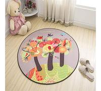 Morbuy Rotonda Tappeto Salotto Cucina Bagno Bambini Camera da Letto Yoga, Moderno Carton Stampa Soggiorno Antiscivolo Tappeti Decorazione della Casa (60x60cm,Impressionismo)