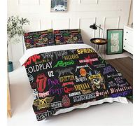 Morbuy Set Copripiumino in Morbido Microfibra Biancheria da Letto con 3D Motivo Arte dei Graffiti,Parure Copripiumino per Doppio/Singolo Letto (220x240cm,Rock Hip Hop)