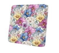 Morbuy Set di 12 Copricuscini per Esterno, Impermeabili Copricuscini da Giardino e Patio, Coperture di Ricambio per Mobili da Giardino Divano Angolare in Rattan (Fiori eleganti)