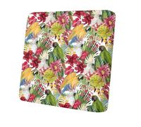 Morbuy Set di 12 Copricuscini per Esterno, Impermeabili Copricuscini da Giardino e Patio, Coperture di Ricambio per Mobili da Giardino Divano Angolare in Rattan (Giglio rosso)