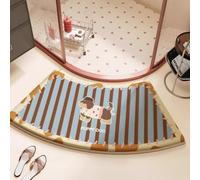 Morbuy Tappeto Doccia Curvo Memory Foam (Animale domestico 1,45x100cm)
