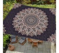 Morbuy Tenda a Vela Ombreggiante Rettangolare, Stampa 3D Impermeabile Tenda da Sole per Esterno Protezione Solare con Anelli per Giardino Balcone Terrazza Campeggio (Z08 Mandala Fiore 8,180 * 180cm)