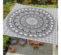 Morbuy Tenda a Vela Ombreggiante Rettangolare, Stampa 3D Impermeabile Tenda da Sole per Esterno Protezione Solare con Anelli per Giardino Balcone Terrazza Campeggio (Z08 Mandala Fiore 10,180 * 180cm)