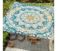 Morbuy Tenda a Vela Ombreggiante Rettangolare, Stampa 3D Impermeabile Tenda da Sole per Esterno Protezione Solare con Anelli per Giardino Balcone Terrazza Campeggio (180 * 180cm,Z11Mandala 8)