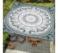 Morbuy Tenda a Vela Ombreggiante Rettangolare, Stampa 3D Impermeabile Tenda da Sole per Esterno Protezione Solare con Anelli per Giardino Balcone Terrazza Campeggio (180 * 180cm,Z11Mandala 9)