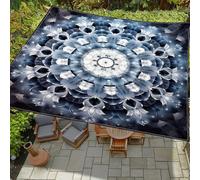 Morbuy Tenda a Vela Ombreggiante Rettangolare, Stampa 3D Impermeabile Tenda da Sole per Esterno Protezione Solare con Anelli per Giardino Balcone Terrazza Campeggio (150 * 150cm,Z11Mandala 4)