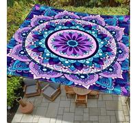 Morbuy Tenda a Vela Ombreggiante Rettangolare, Stampa 3D Impermeabile Tenda da Sole per Esterno Protezione Solare con Anelli per Giardino Balcone Terrazza Campeggio (200 * 200cm,Z11Mandala 7)