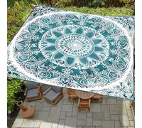 Morbuy Tenda a Vela Ombreggiante Rettangolare, Stampa 3D Impermeabile Tenda da Sole per Esterno Protezione Solare con Anelli per Giardino Balcone Terrazza Campeggio (180 * 180cm,Z11Mandala 3)