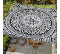 Morbuy Tenda a Vela Ombreggiante Rettangolare, Stampa 3D Impermeabile Tenda da Sole per Esterno Protezione Solare con Anelli per Giardino Balcone Terrazza Campeggio (Z08 Mandala Fiore 2,150 * 150cm)