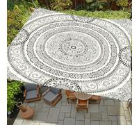 Morbuy Tenda a Vela Ombreggiante Rettangolare, Stampa 3D Impermeabile Tenda da Sole per Esterno Protezione Solare con Anelli per Giardino Balcone Terrazza Campeggio (Z08 Mandala Fiore 3,180 * 180cm)