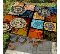 Morbuy Tenda a Vela Ombreggiante Rettangolare, Stampa 3D Impermeabile Tenda da Sole per Esterno Protezione Solare con Anelli per Giardino Balcone Terrazza Campeggio (150 * 150cm,Z07 Pois)