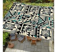 Morbuy Tenda a Vela Ombreggiante Rettangolare, Stampa 3D Impermeabile Tenda da Sole per Esterno Protezione Solare con Anelli per Giardino Balcone Terrazza Campeggio (180 * 180cm,Z12 Chic Retro 3)