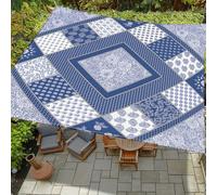 Morbuy Tenda a Vela Ombreggiante Rettangolare, Stampa 3D Impermeabile Tenda da Sole per Esterno Protezione Solare con Anelli per Giardino Balcone Terrazza Campeggio (150 * 150cm,Z12 Chic Retro 7)