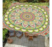 Morbuy Toldos Exterior Terraza Rectangular con Cuerda, Mandala teñido anudado Lona Sombra Impermeable Toldo Camping Malla de Sombreo para Exterior, Jardín, Patio (Stile 7,180x180cm)