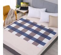 Morbuy Traverse Letto Anziani e Bambini Lavabili Impermeabile Riutilizzabili Assorbente Traversa Letto Singolo Matrimoniale Morbide Traspirante Coprimaterasso per Incontinenza (blu,80x120cm)