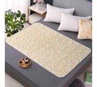 Morbuy Traverse Letto Lavabili per Anziani e Bambino, Traverse di Impermeabili per Letto Lavabili e Cambiare Traversa Morbide Traspirante Assorbente per Divano (80 * 120cm,SC Yellow Floral)