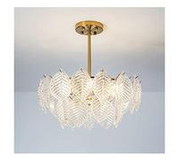 Morden Led Chandeliers Leaves Crystal Ceiling Chandelier Lights for Living Room Bedroom Dining Room Hanging Lamp Modern LED Chandelier (Color : L80xH27cm) (60cm2layers)