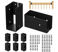 Mordx 8 Ganci per Travi Nascosti, Fangia Nascosta Luce nera per Ringhiera per Collegamento di 2“ x 4” Pollici in Legno con Ringhiera pali in Legno, Robusto Ferro, Nero