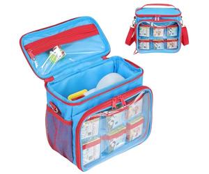 Mordx Custodia per Little Tikes Story Dream Machine Starter Set per libri, giocattoli, valigetta da viaggio per molti, set di principianti, giocattolo per bambini, Blu e rosso, 23 cm x 12 cm x 20 cm