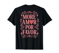 More Amor por Favor Mom Love Floral Heart Maglietta