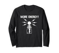 More Energy - Maglietta con Scritta Tesla Coil Funny Physics Voltage Maglia a Manica