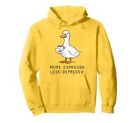 More Espresso Less Depresso Felpa con Cappuccio
