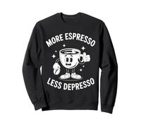 More Espresso Less Depresso Funny Coffee Pun Felpa