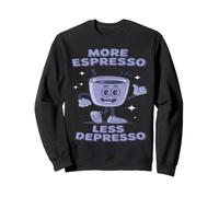 More Espresso Less Depresso Funny Coffee Pun Felpa