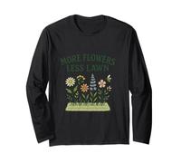 More Flowers, Less Lawn Save The Bees No Mow Pollinator Maglia a Manica