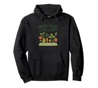More Food Less Lawn Urban Farming No Mow Movement Felpa con Cappuccio