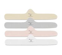 More of Me to Love Fodera per reggiseno in cotone biologico, confezione da 4, Bianco perla, rosa cipria, grigio pietra, beige fulvo, M