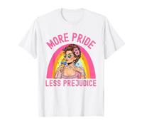 More Pride Less Prejudice LGBT Pride Month Rainbow Equality Maglietta