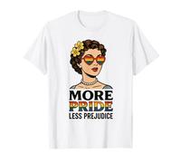 More Pride Less Prejudice LGBT Queer Vintage Art Aesthetic Maglietta